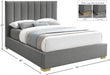 Pierce Linen Textured King Bed Grey - PierceGrey-K