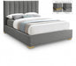 Pierce Linen Textured King Bed Grey - PierceGrey-K