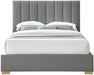 Pierce Linen Textured King Bed Grey - PierceGrey-K