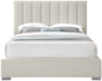 Pierce Linen Textured Queen Bed Beige - PierceBeige-Q