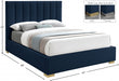 Pierce Linen Textured Queen Bed Blue - PierceNavy-Q