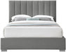 Pierce Linen Textured Queen Bed Grey - PierceGrey-Q