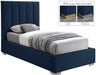 Pierce Linen Textured Twin Bed Blue - PierceNavy-T