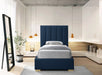 Pierce Linen Textured Twin Bed Blue - PierceNavy-T