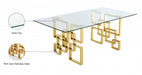 Pierre Gold Dining Table Gold - 714-T