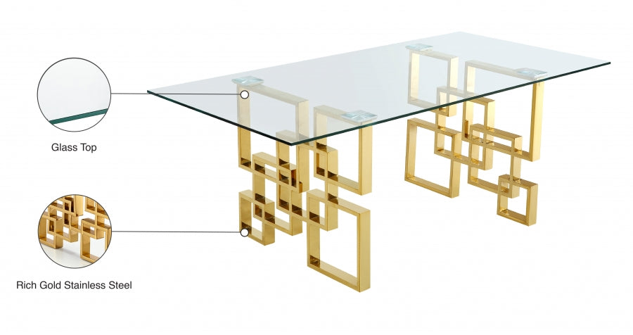 Pierre Gold Dining Table Gold - 714-T