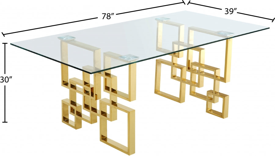 Pierre Gold Dining Table Gold - 714-T