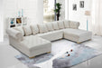 Presley 3pc. Velvet Sectional Cream - 698Cream-Sectional