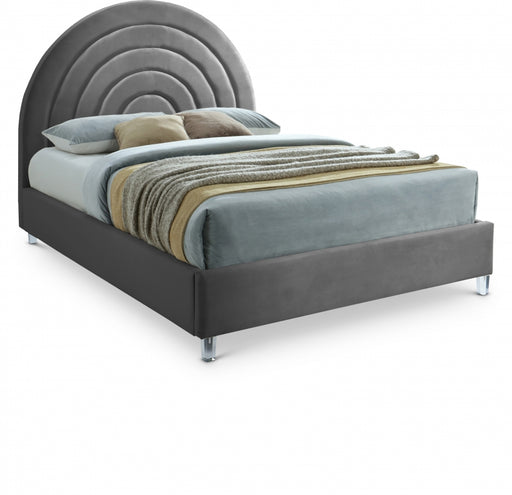 Rainbow Velvet Full Bed Grey - RainbowGrey-F