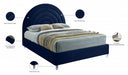 Rainbow Velvet King Bed Blue - RainbowNavy-K