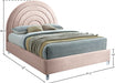 Rainbow Velvet King Bed Pink - RainbowPink-K