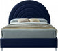 Rainbow Velvet Queen Bed Blue - RainbowNavy-Q