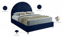 Rainbow Velvet Queen Bed Blue - RainbowNavy-Q