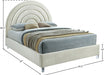 Rainbow Velvet Queen Bed Cream - RainbowCream-Q