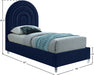 Rainbow Velvet Twin Bed Blue - RainbowNavy-T