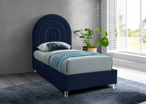 Rainbow Velvet Twin Bed Blue - RainbowNavy-T