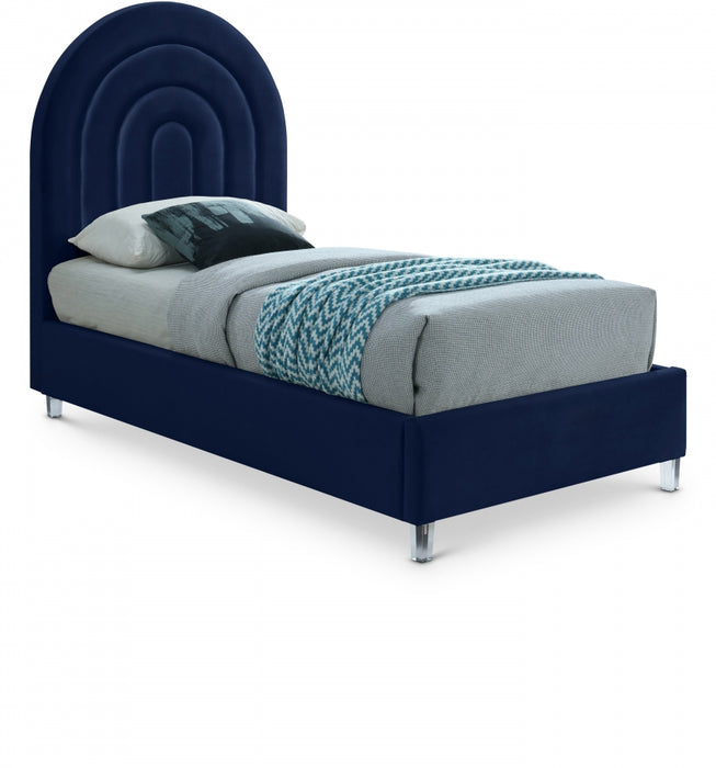 Rainbow Velvet Twin Bed Blue - RainbowNavy-T