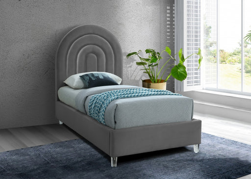 Rainbow Velvet Twin Bed Grey - RainbowGrey-T