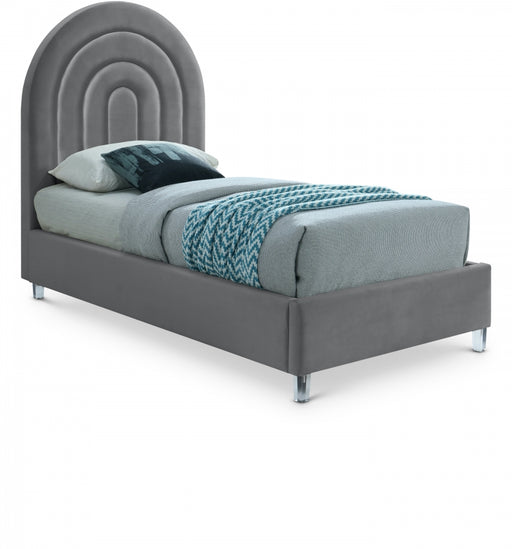 Rainbow Velvet Twin Bed Grey - RainbowGrey-T