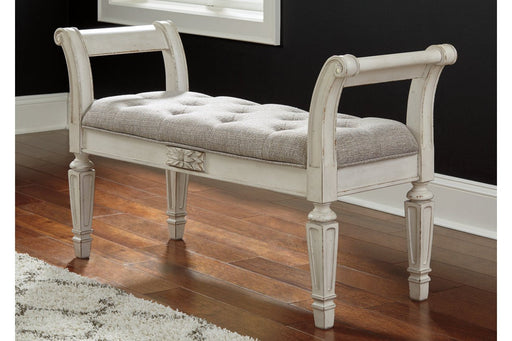 Realyn Antique White Accent Bench - A3000157 - Gate Furniture