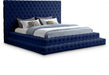 Revel Velvet King Bed (3 Boxes) Blue - RevelNavy-K