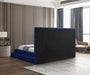 Revel Velvet King Bed (3 Boxes) Blue - RevelNavy-K