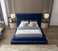 Revel Velvet King Bed (3 Boxes) Blue - RevelNavy-K