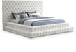 Revel Velvet King Bed (3 Boxes) Cream - RevelCream-K