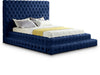 Revel Velvet Queen Bed (3 Boxes) Blue - RevelNavy-Q