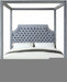 Rowan Velvet King Bed (3 Boxes) Grey - RowanGrey-K