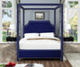 Rowan Velvet Queen Bed (3 Boxes) Blue - RowanNavy-Q