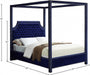 Rowan Velvet Queen Bed (3 Boxes) Blue - RowanNavy-Q