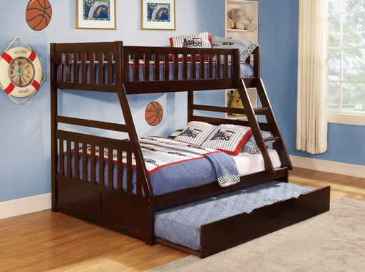 Rowe Cherry Twin/Full Bunk Bed - Gate Furniture