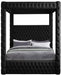 Royal Velvet King Bed (4 Boxes) Black - RoyalBlack-K