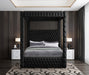 Royal Velvet King Bed (4 Boxes) Black - RoyalBlack-K