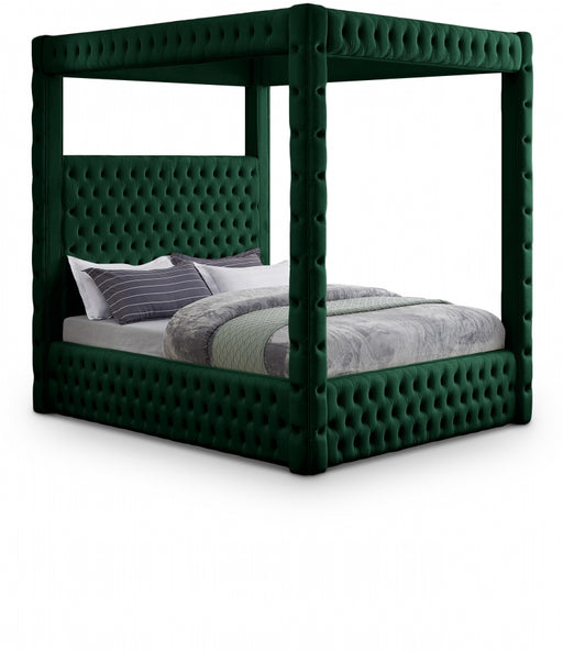 Royal Velvet King Bed (4 Boxes) Green - RoyalGreen-K