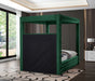 Royal Velvet Queen Bed (4 Boxes) Green - RoyalGreen-Q