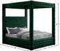 Royal Velvet Queen Bed (4 Boxes) Green - RoyalGreen-Q