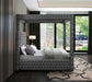 Royal Velvet Queen Bed (4 Boxes) Grey - RoyalGrey-Q