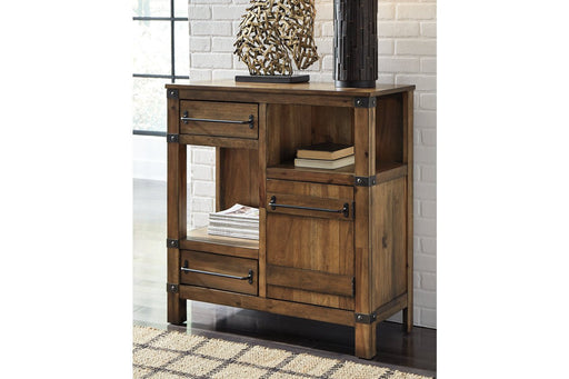 Roybeck Light Brown/Bronze Accent Cabinet - T411-40 - Gate Furniture