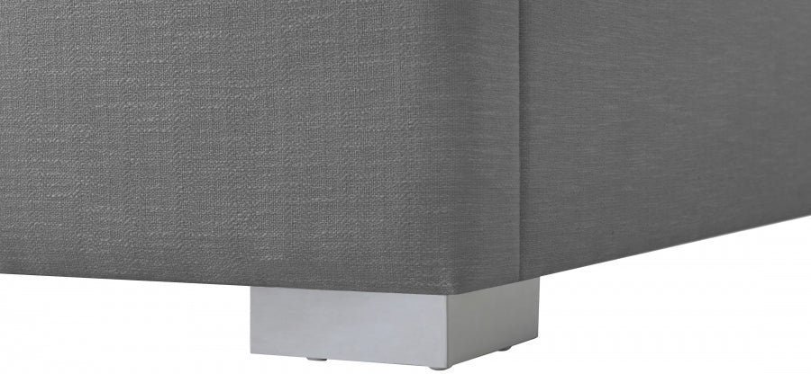 Royce Linen Textured Full Bed (3 Boxes) Grey - RoyceGrey-F