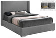 Royce Linen Textured Full Bed (3 Boxes) Grey - RoyceGrey-F