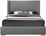 Royce Linen Textured Full Bed (3 Boxes) Grey - RoyceGrey-F