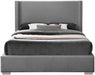 Royce Linen Textured King Bed (3 Boxes) Grey - RoyceGrey-K