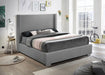 Royce Linen Textured Queen Bed (3 Boxes) Grey - RoyceGrey-Q