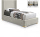 Royce Linen Textured Twin Bed (3 Boxes) Beige - RoyceBeige-T