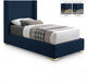 Royce Linen Textured Twin Bed (3 Boxes) Blue - RoyceNavy-T