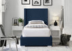 Royce Linen Textured Twin Bed (3 Boxes) Blue - RoyceNavy-T