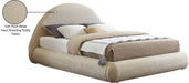 Rudy Teddy Fabric Full Bed Beige - RudyBeige-F