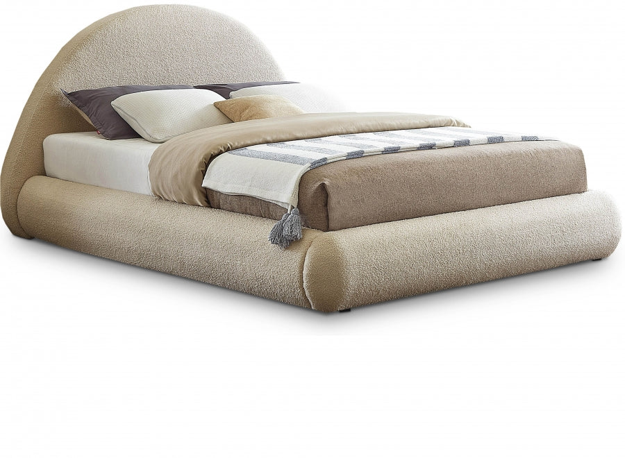 Rudy Teddy Fabric Full Bed Beige - RudyBeige-F